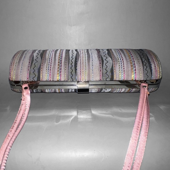 Pink Stitched Barrel Bag - Picture 4 of 7